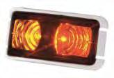 4 COAST LED LAMPS 500-05500 COAST LED SIDE MARKER LAMP RED/ AMBER Has a clear polycarbonate lens with a white bracket, a 0.