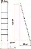 6kg 250-02039 FIAMMA DELUXE 6 DJ A sturdy and lightweight external ladder with non-skid steps.