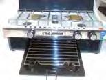 700-05502 NEW LIDO JUNIOR A sturdy and compact cooker with grill and brass burners.