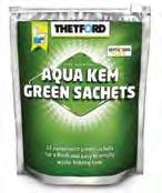7 THETFORD TOILET ADDITIVES 850-01072 THETFORD AQUA KEM BLUE ZIP BAG SACHETS Water-soluble toilet sachets for the waste-holding tank.