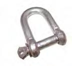 dee shackle design is suitable, although it is noted that the bow design provides greater angular displacement A significant detail to understand is that the breaking load of a shackle is generally