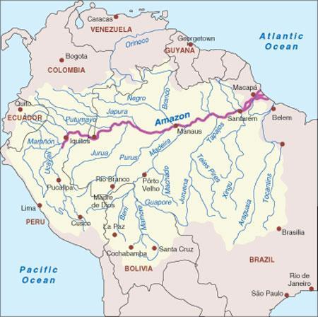 FIGURE 12-6 Amazon River, with