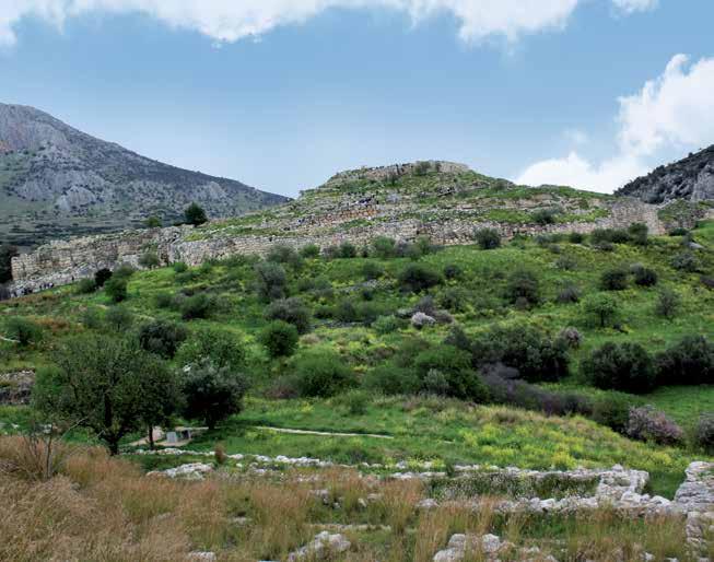 Mycenae and Mycenaean civilization The acropolis or citadel of Mycenae is located northeast of the Argos plain, between the Profitis Ilias and Sara peaks.