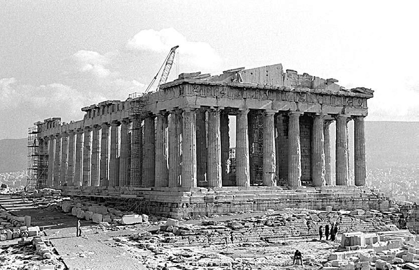 The restoration of the Parthenon 17 18 The Parthenon, the most brilliant temple dedicated by the Athenians to the patron and martial goddess of the city Athena (447-432 B.C.