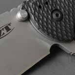 The blade is ELMAX powdered steel for extreme edge retention, high strength, and the toughness a hard-use