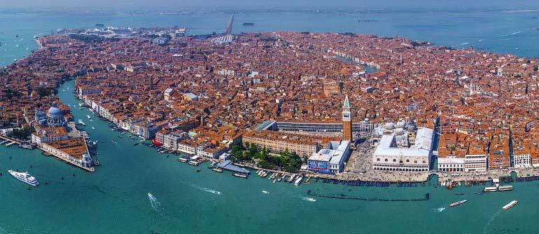 This is a picture of Venice from above.