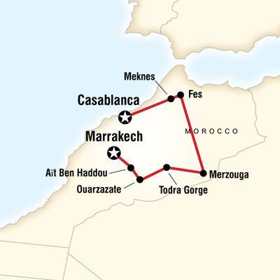 Itinerary Day 1Casablanca Arrive at any time. Arrival transfer included. There are no activities planned for the day, leaving you free to enjoy the city at your own leisure.