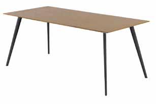 Airfoil Table NB1011ASH 1800mm x 900mm x 750mm TOP Ash Veneer LEGS Epoxy Powdercoated Steel