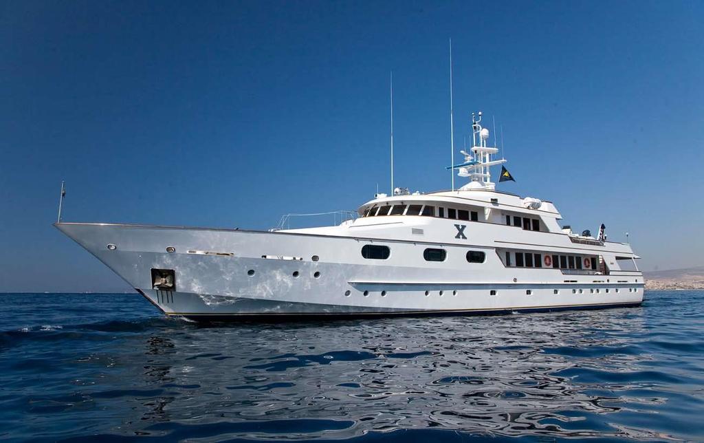 X Builder: Feadship Accomodation LOA: 47.24m Guest cabins: 7 Beam: 8.2m Nº of guests: 10 Draft: 3.