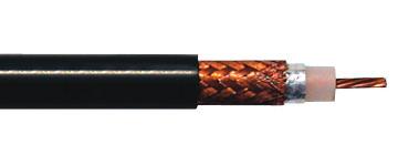 Vanjski vodič je prekriven zaštitnim plastičnim omotačem. Presjek koaksijalnog kabela je prikazan na slici 13. Upreden vanjski vodič Bakrena jezgra Vanjski omotač Plastični izolator Slika 13.
