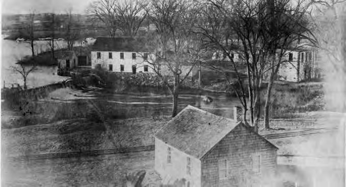 The new mill which made cotton yarn to be hand-woven by nearby families was one of the earliest factories in this area, predating the great Fall River mills.
