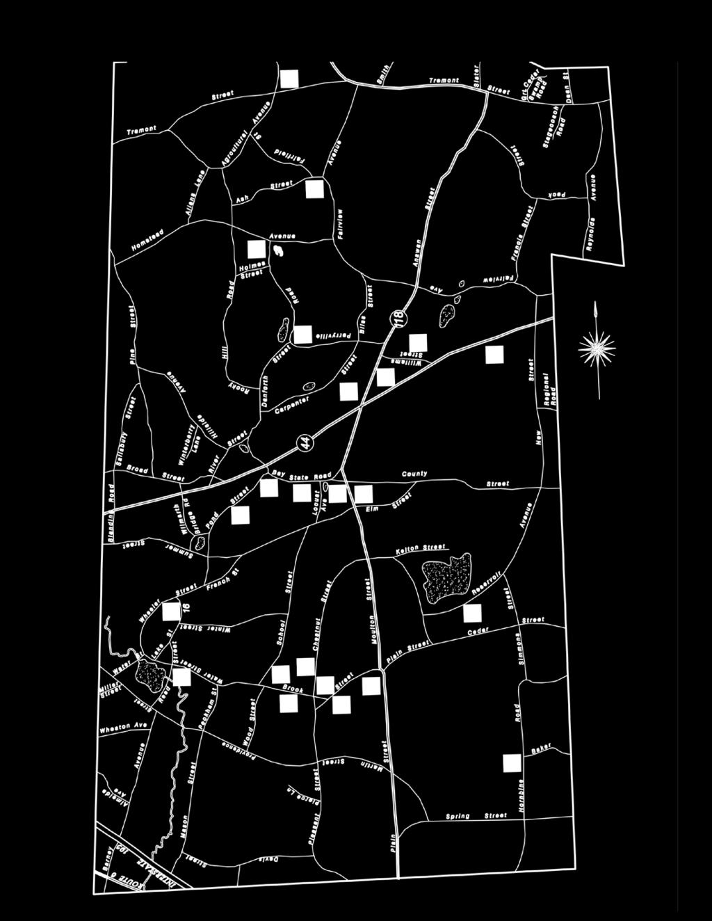 Map of Historic Sites 16 19 17 18 14 11 15 13 12 10 20 21 22 23 24 25 4 26 5 3 2 1 6 9 8 7 SITE LIST 1. Leonard Iron Mine 2. Perry Turning Mill 3. Indian Oven 4. Carpenter Street Bridge 5.