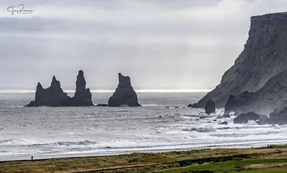 These are basalt rock stacks battered by the sea. There is no landmass between here and Antarctica and the Atlantic rollers can attack with full force.