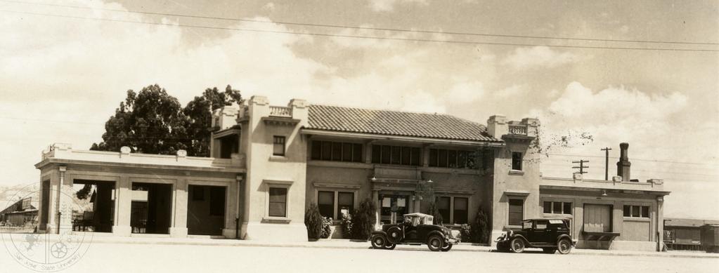 [87] Gilroy Station, 1930. In early 1868, the Santa Clara & Pajaro Valley Railroad was incorporated to extend rail service south of San Jose through Santa Clara Valley.