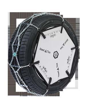 Quick and easy installation Textile tread band optimizes traction on snow The non-skid traction device, INTERTEX, has been approved in the most rigorous tests (acceleration, steering, resistance,