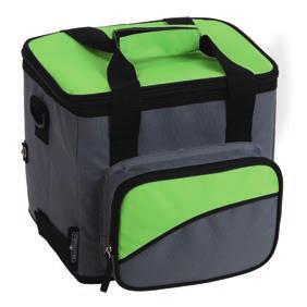 16 LITERS, THIS INSULATED BAG HOLDS UP TO 24 CANS OF 33 CL OR 8 BOTTLES OF 1 LITER.