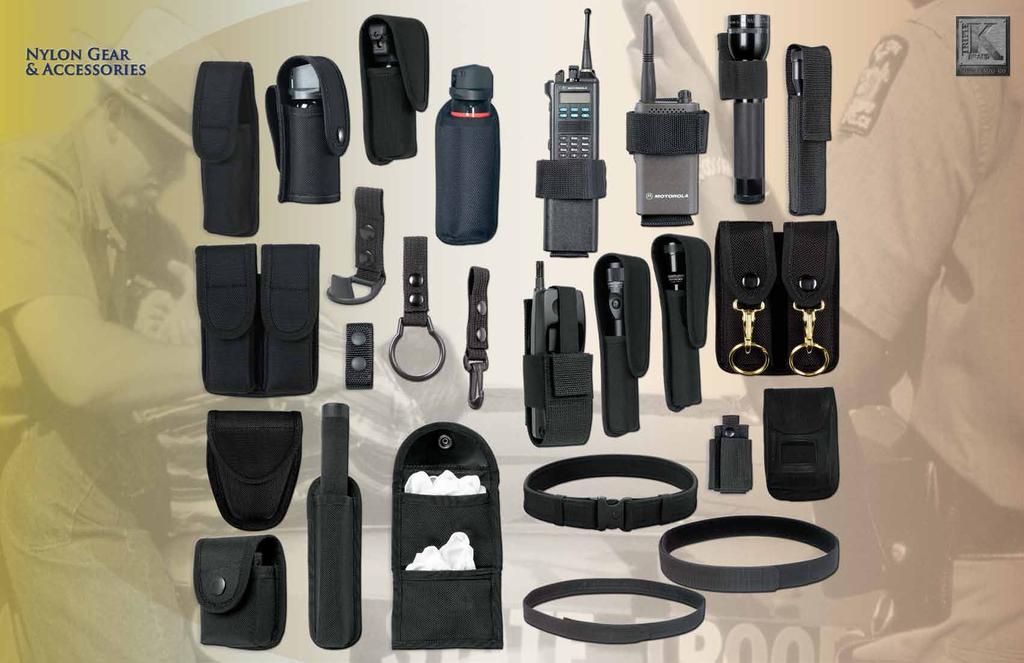 529 Nylon Large Mace Holder Made from sturdy black nylon. It is designed to fit the First Defense MK-IV pepper spray or similar. 2 w x 7 h x 2 1/2 d. Fits a 2 belt.