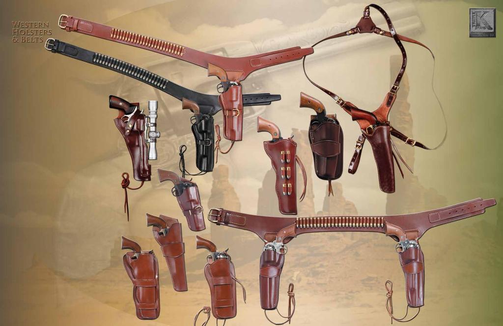 110 Wyoming Belt Our most popular drop-loop belt, 2 ¼ wide, made from a single piece of 9-11 oz. saddle skirting leather. Comes with 25 loops for.22,.32,.38,.41,.44 or.45 caliber cartridges.