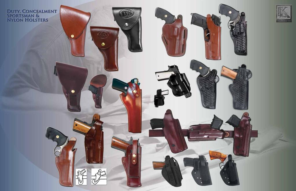 17US New!! 17 Hunter Holster Full flap holster for maximum protection. Available for medium and large frame revolvers with 4 to 9 ½ barrel length and large frame semi-automatics.