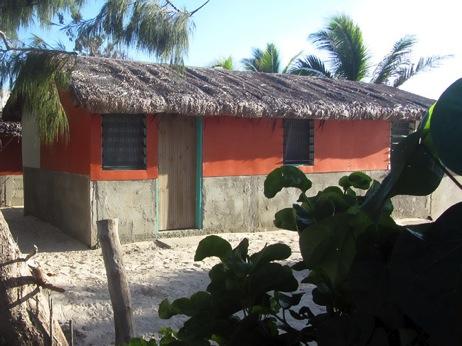 Sunrise Bungalows are right on the beach with stunning views across to Emau