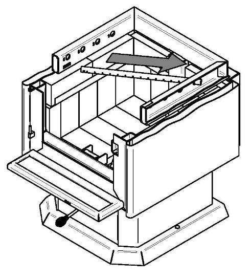 APPENDIX 7: INSTALLATION OF SECONDARY AIR TUBES AND BAFFLE 1- Starting with the rear tube, lean and insert the right end of the secondary air tube into