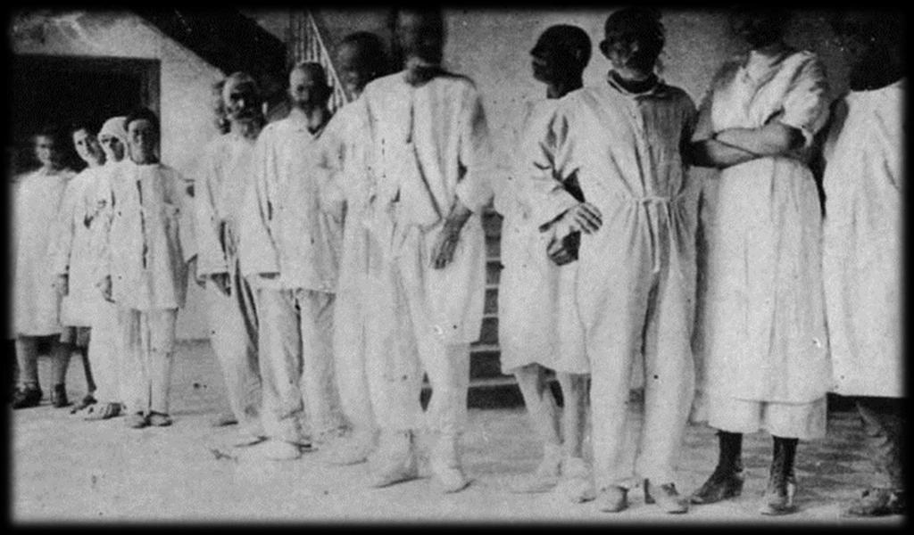 Dr. May T. Stout and a group of cataract patients.