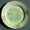 Lot # 185 - China Plate picturing in green "Dome of Travel and Transportation Building", "A Century of Progress 1933".