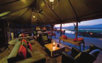 western boundary of Mana Pools National Park, accommodates guests in ten spacious en-suite tented units,