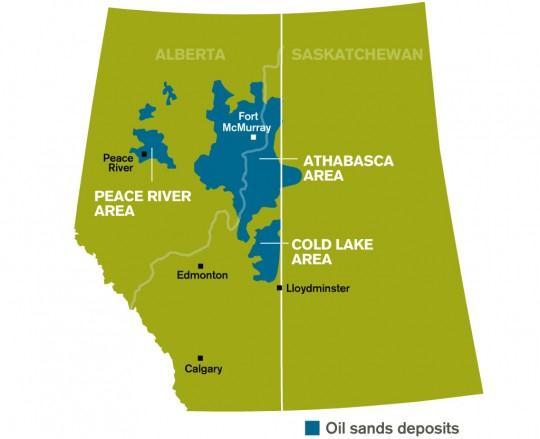 The Largest Industrial Project in World History Canada s oil sands are found in three deposits the Athabasca, Peace River and Cold
