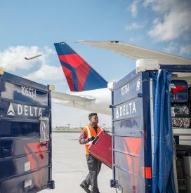 including the world s most efficient hub in Atlanta enhanced by investments in New York, LA and Seattle Customer Loyalty Delta s ascending brand and strong partnership with American Express combine
