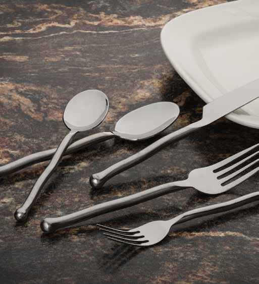 The ks and spoons are slightly longer than traditional flatware.