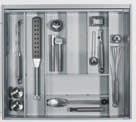 silver piece For cabinet width 1000 mm 1 082 345 Cutlery tray InnoPlus, powder-coated steel, silver piece 0 048 791 InnoTech OrgaFlag,