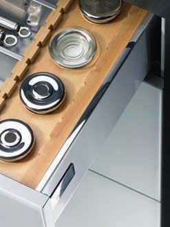 With the InnoTech drawer system, taking kitchen design right through to cabinet interiors is