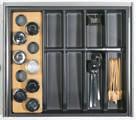 Cutlery tray OrgaTray Premium 2 * 20 Cutlery tray OrgaTray Premium 2 * 21 9 079 195 Cutlery tray, anthracite piece 9 080 245 Spice rack, type 2, lacquered beech piece Optional Stainless steel