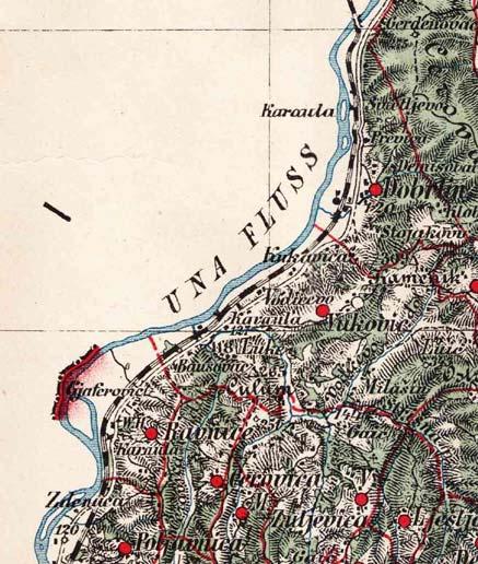 Tuno, N i Mulahusić, A.: Generelna karta Bosne i Hercegovine razmjere 1:150 000 41 početka 1885.