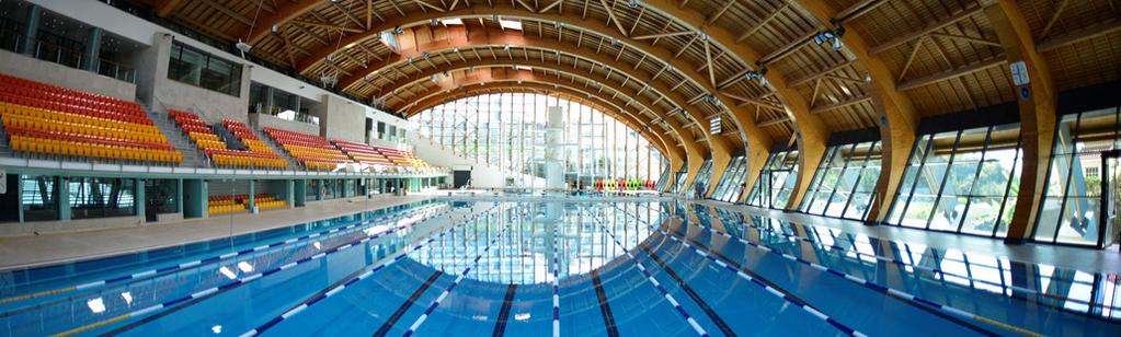 30TH OF APRIL TO 7TH OF MAY 2016 The complex is set over an impressive five floors and includes an Olympic sized competition pool, a diving pool, a 25m pool and a training pool.