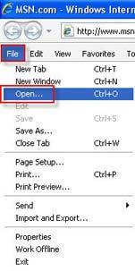 Korak 3 od 3: Importovanje vašeg private key-a (privatnog ključa) i sertifikata u Internet Explorer / Outlook Express Otvorite Internet Explorer Kliknite "File ->