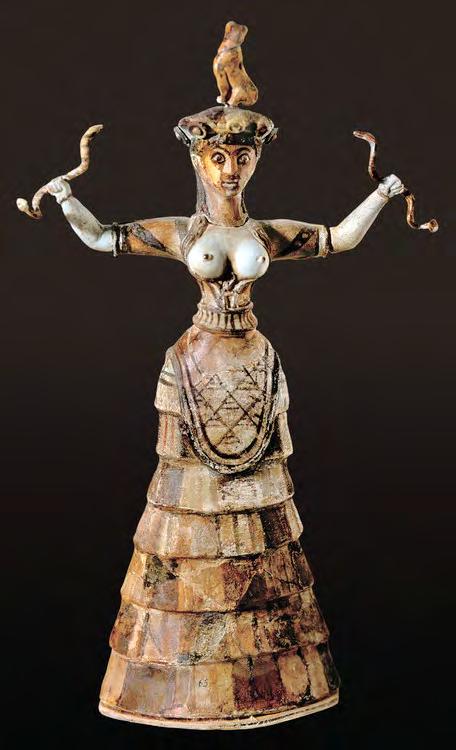Figurines and Pottery Numerous versions of The Snake Goddess figurine exist.