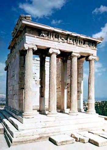 The Ionic Temple - Athena Nike The Ionic order has a much lighter appearance and its columns are more slender than the Doric order.