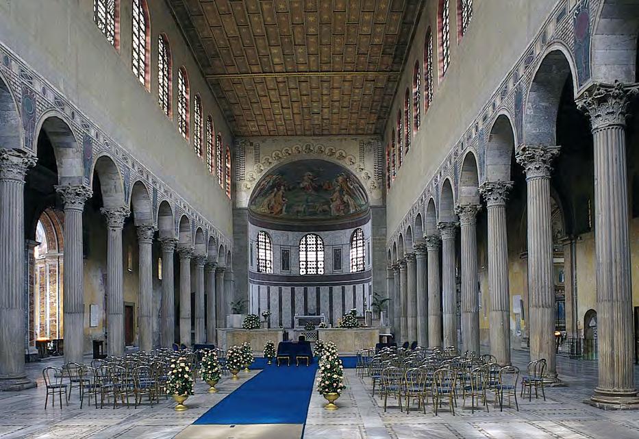 The Roman basilica was a place of public assembly and commerce, as well as a hall of justice.