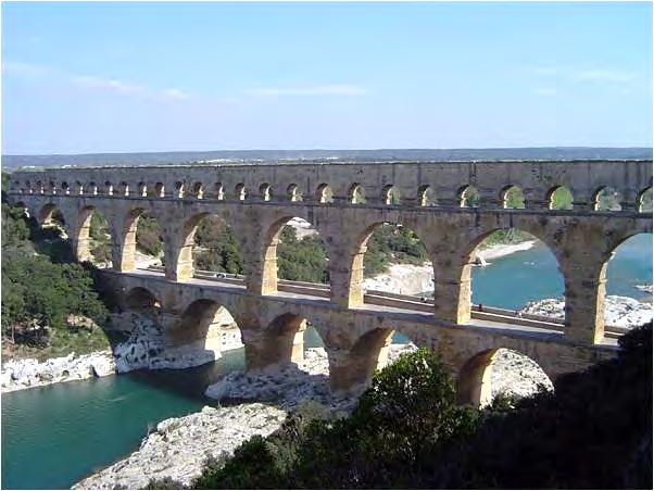 Fresh water was brought from the mountains many miles away by aqueducts to the cities where it was needed.