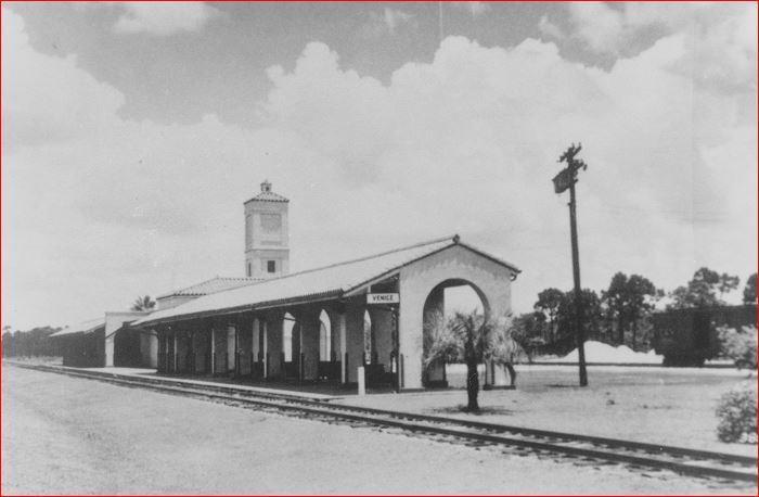 303 E Venice Ave The Venice Railroad Depot was constructed by the Brotherhood of Locomotive Engineers (BLE) in 1927 for $47,500.
