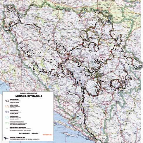 192 Izvješće o stanju okoliša u Bosni i Hercegovini 2012 Slika 138: Minska situacija u BiH (Izvor: BHMAC, 2012) 4.
