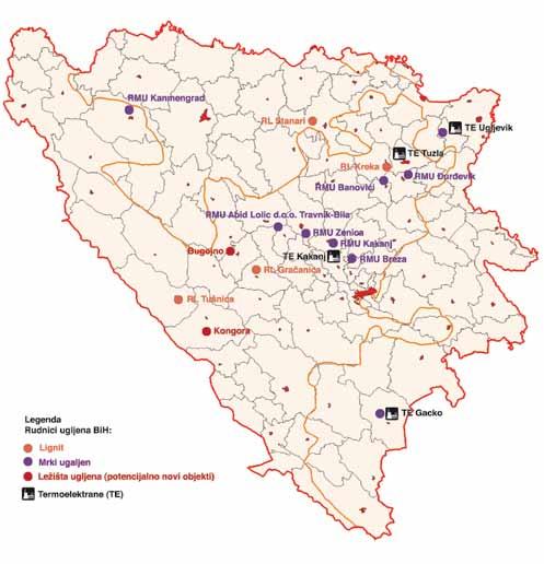 78 Izvješće o stanju okoliša u Bosni i Hercegovini 2012 Ako se prihvati gore navedeno, jasno je da će uskoro svi rudnici u BiH biti obvezni provesti određene mjere kako bi se smanjio njihov utjecaj