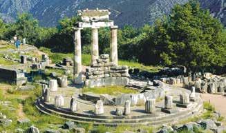 Delphi s sanctuary of Athena Pronaia was named for the goddess of wisdom, sworn to protect her half-brother Apollo.