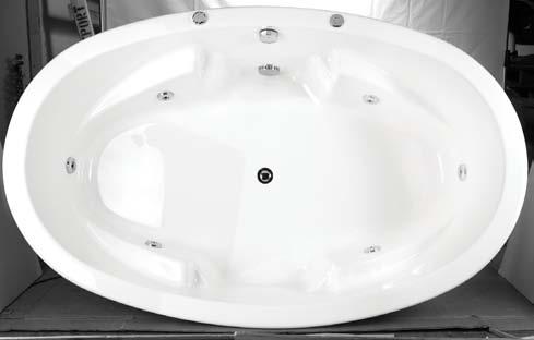 shape bath that is luxuriously deep and spacious.