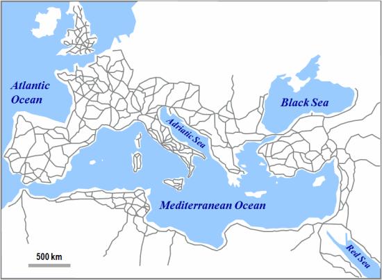 Every Hme a new area was conquered or a new province was created, roads were built to connect that province to Rome.