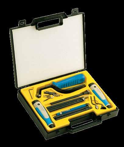The Set Range THE PLATINUM SET NG9500 The most suitable collection of Deburring Tools required for tool and die maker specialists.