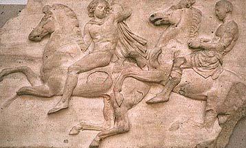 The relief sculptures from the Parthenon are a striking demonstration of the Athenian artists' mastery of the representation of