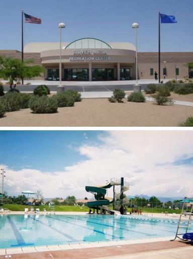 Silver Mesa Recreation Center & Pool 4025 Allen Lane 5 Acres Established: 2001 Fitness facility with free weights, circuit, and cardiovascular machines Gymnasium Multi-purpose rooms Classrooms Dance